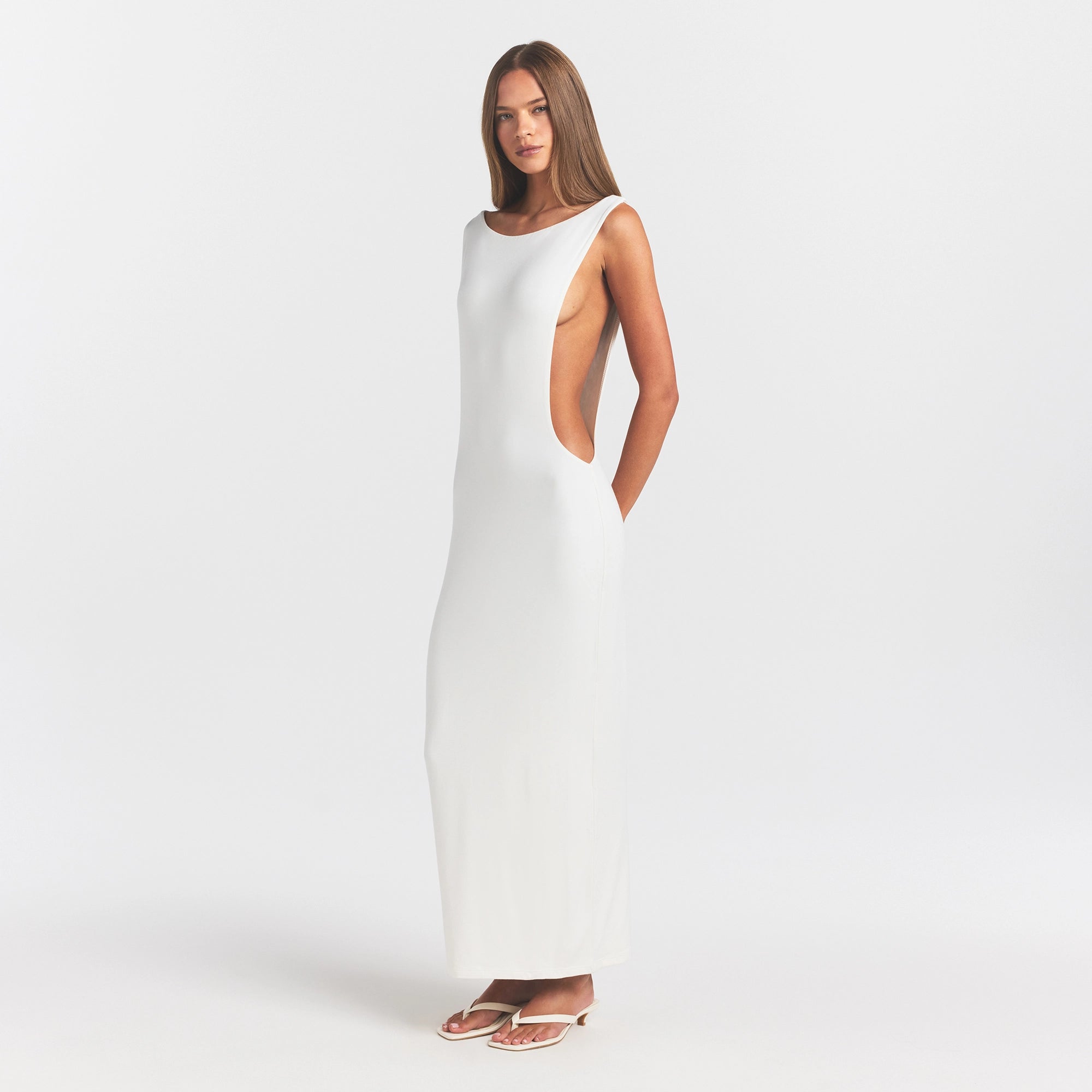 smooth layers cut out long dress smooth layers cut out long dress
