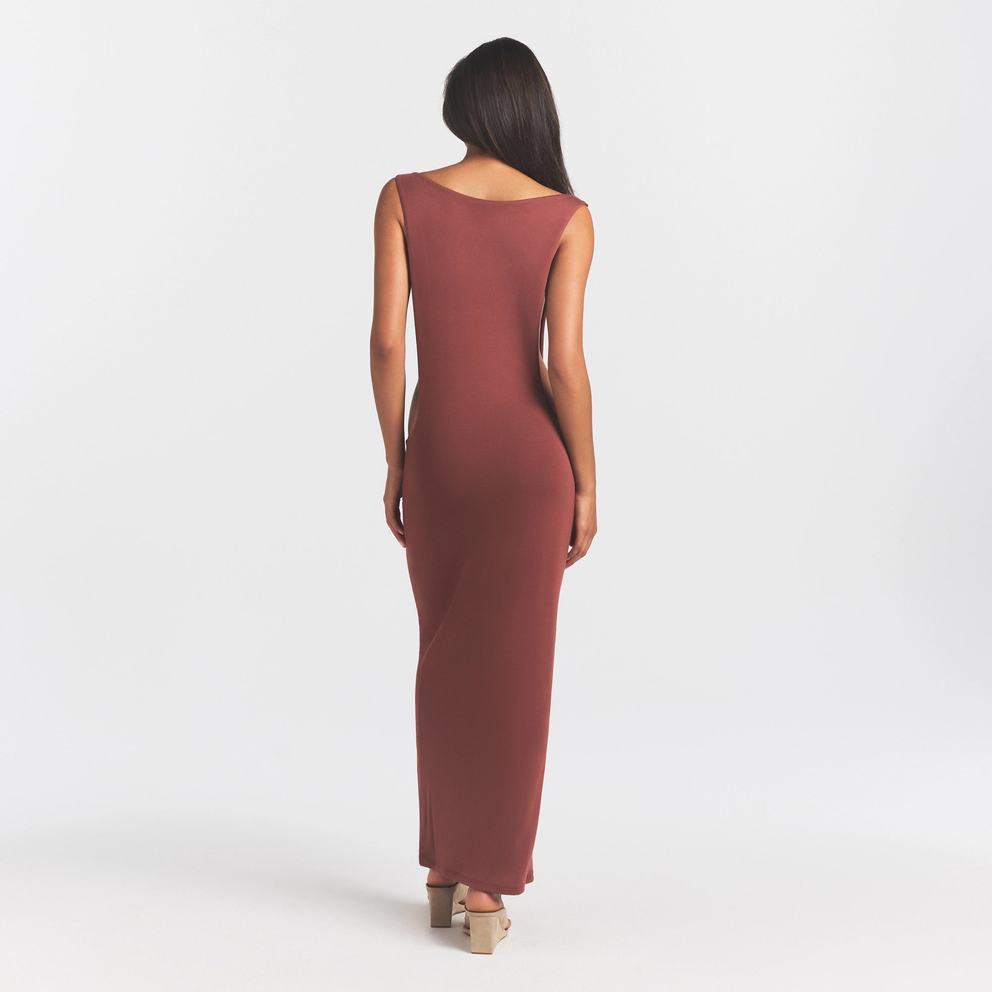 smooth layers cut out long dress smooth layers cut out long dress