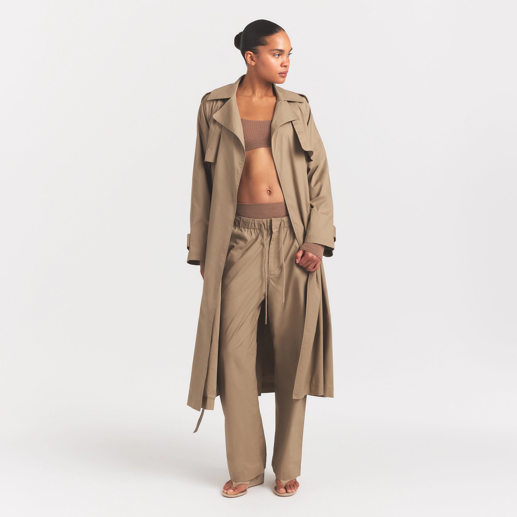woven cotton oversized trench coat woven cotton oversized trench coat