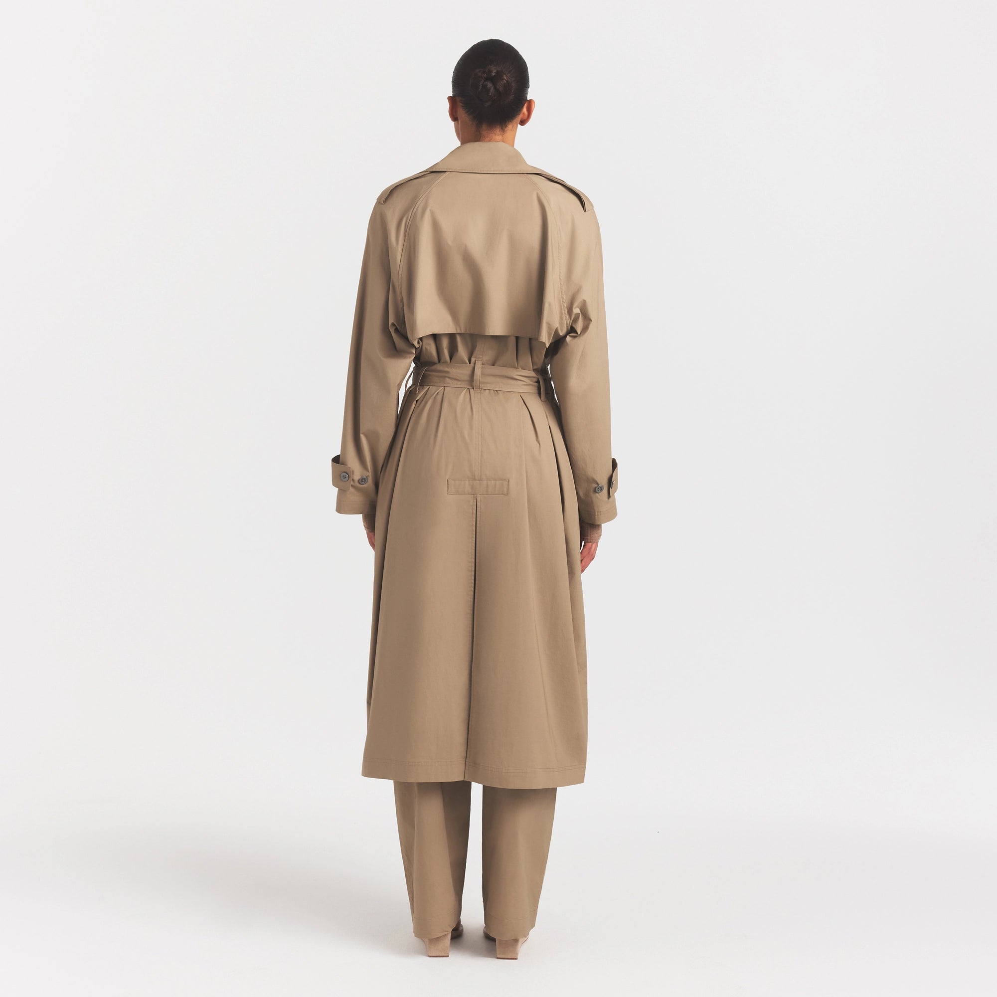 woven cotton oversized trench coat woven cotton oversized trench coat