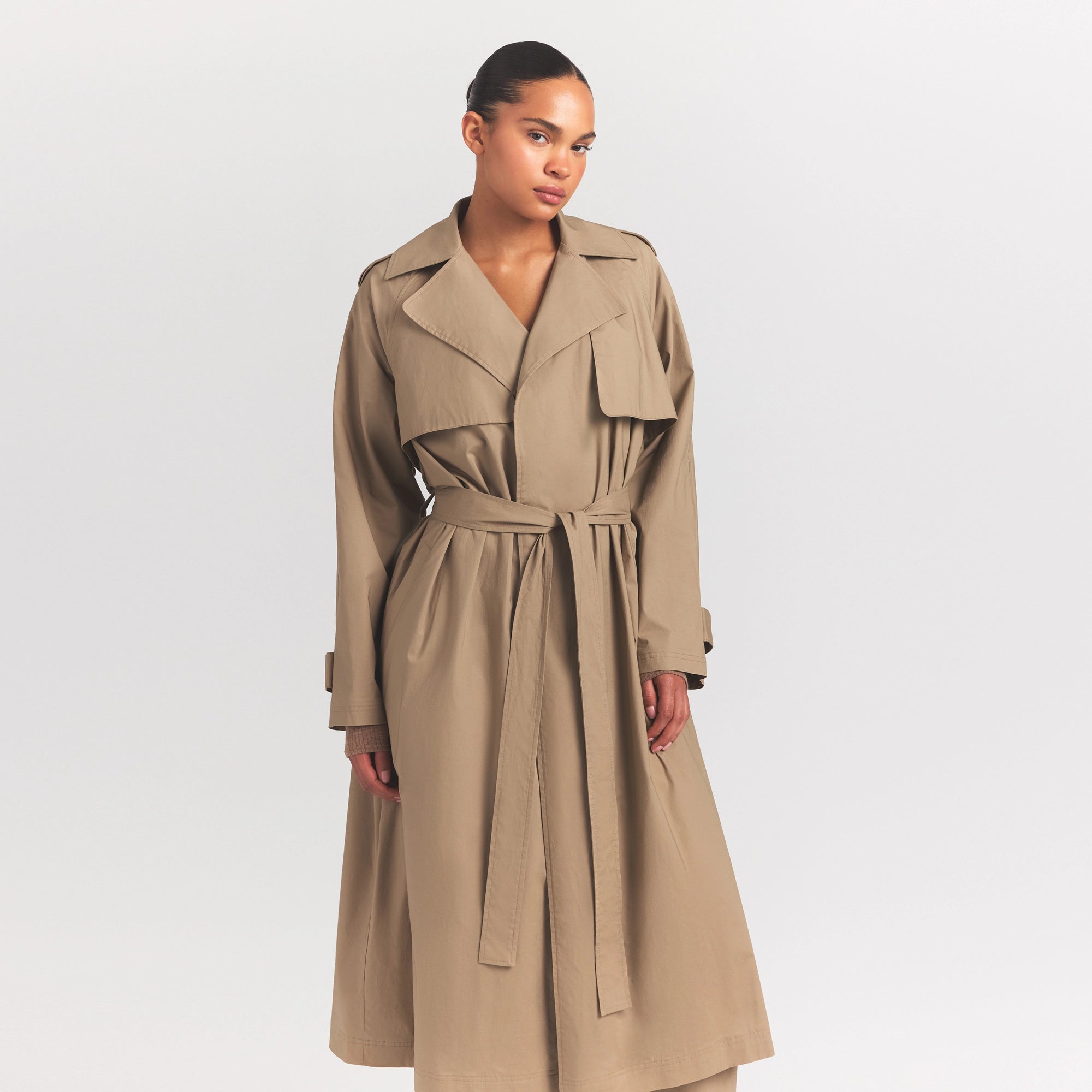 woven cotton oversized trench coat woven cotton oversized trench coat