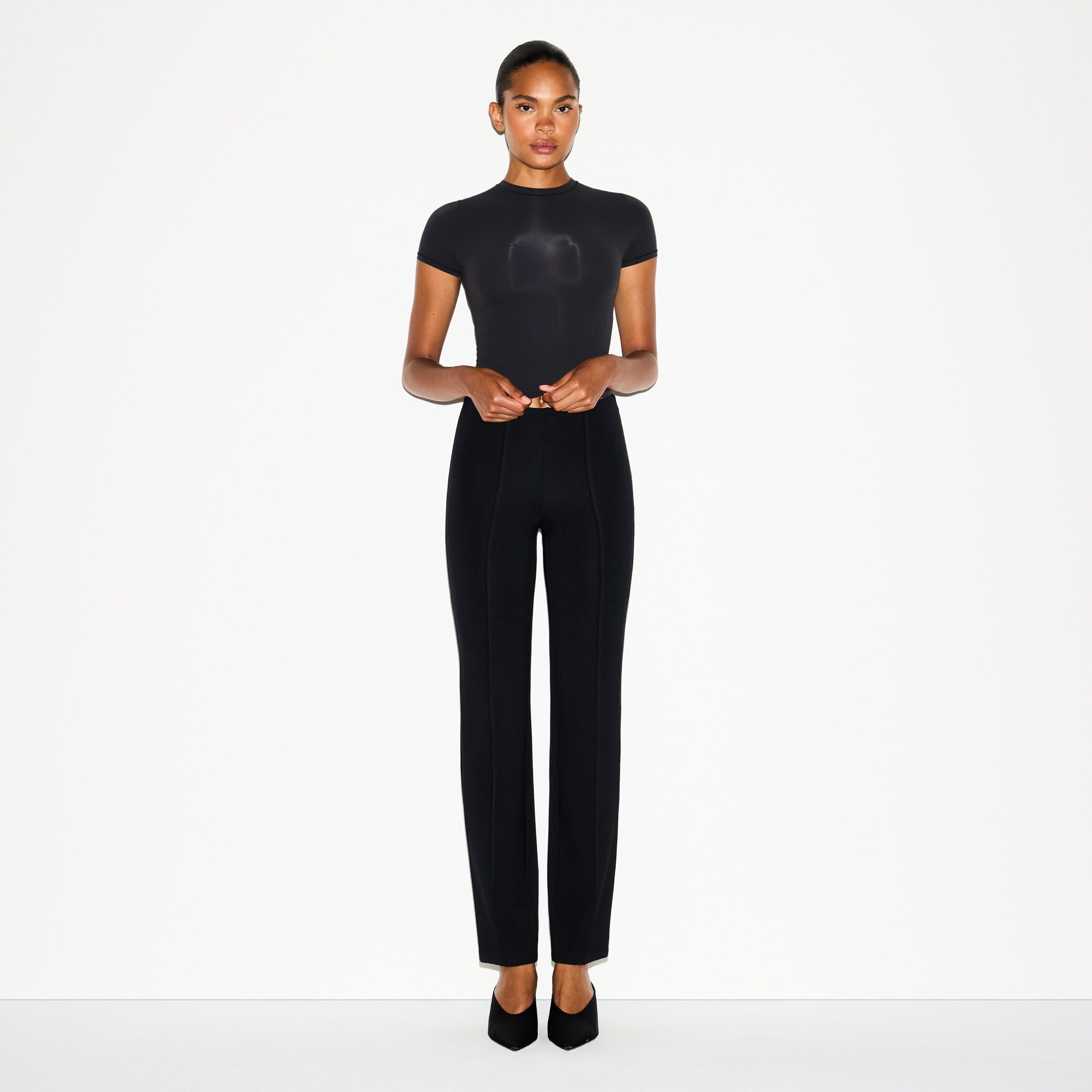 the essential collection high waisted pintuck straight leg pant the essential collection high waisted pintuck straight leg pant