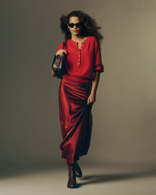 100% washable silk strapless midi dress
