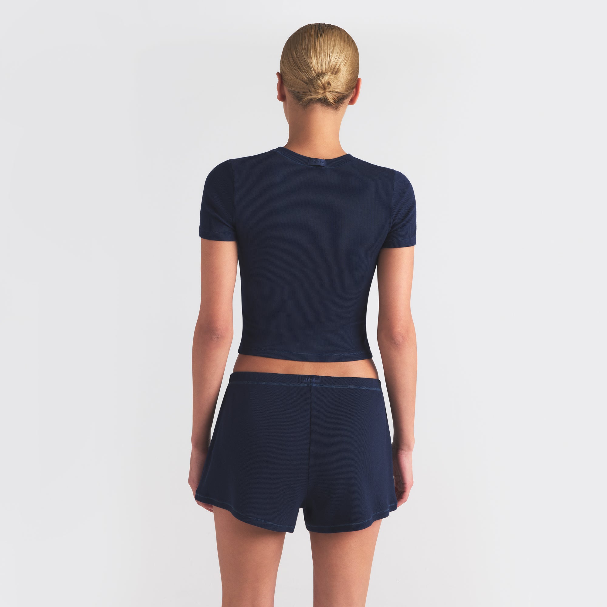 cotton rib loose short cotton rib loose short