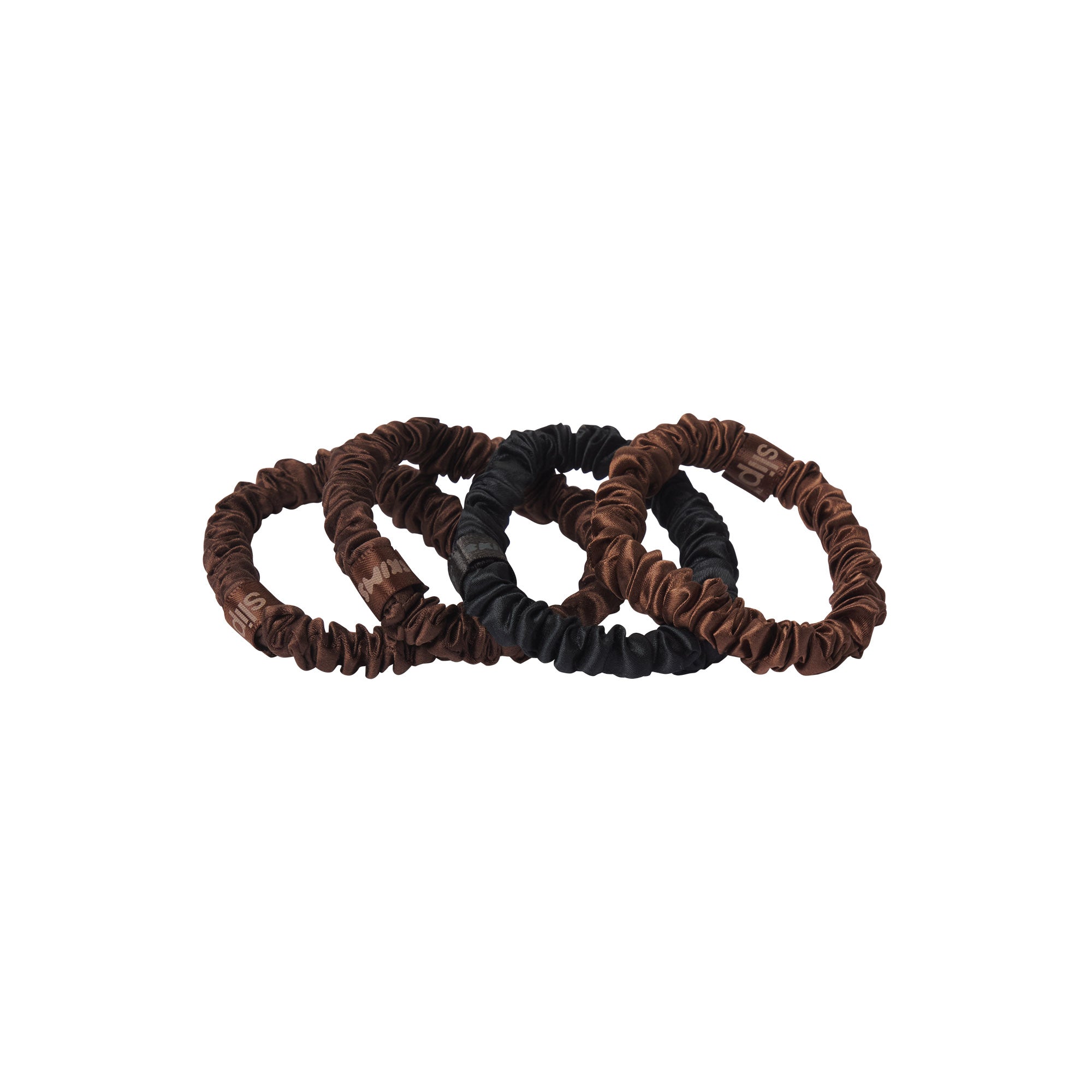 slip x skims pure silk skinny scrunchies 4 pack slip x skims pure silk skinny scrunchies 4 pack