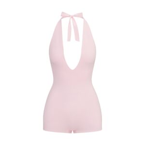 cotton jersey plunge onesie