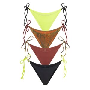 signature swim dipped tie bikini bottom 4 pack