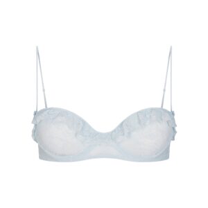 stretch lace ruffle unlined bra