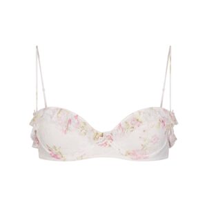 stretch lace ruffle unlined bra