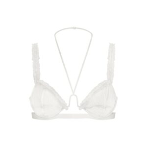 ultra fine mesh ruffle bra