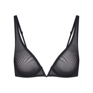 ultra fine mesh deep plunge bra