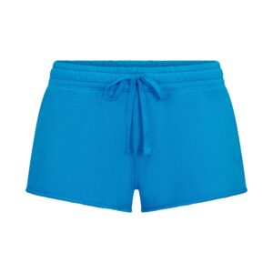 french terry raw edge short