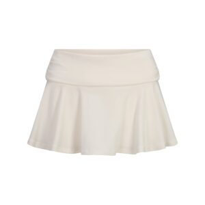 cotton jersey foldover mini skort