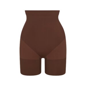 sheer seamless high waisted mid thigh short