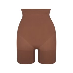sheer seamless high waisted mid thigh short