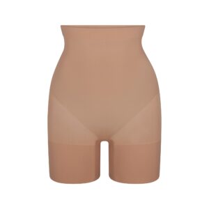sheer seamless high waisted mid thigh short