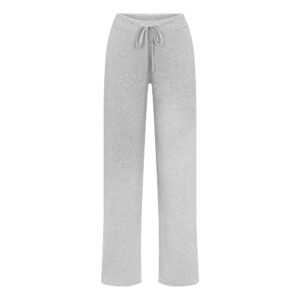 cotton jersey straight leg pant