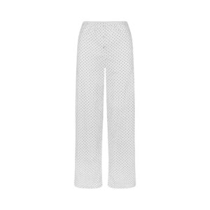 cotton poplin sleep straight leg pant
