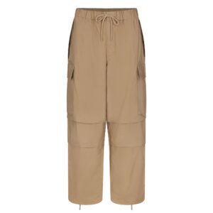 Home woven cotton oversized low rise cargo pant