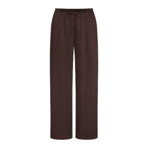 lightweight satin straight leg pant
