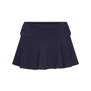 cotton jersey foldover mini skort