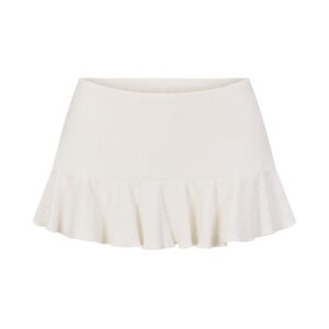 heavy pointelle mini skort