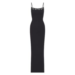 fits everybody lace long slip dress