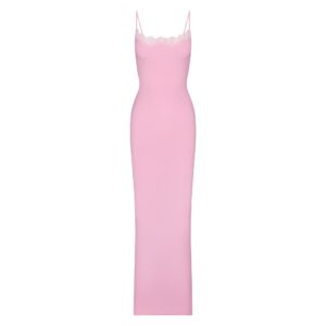 fits everybody lace long slip dress