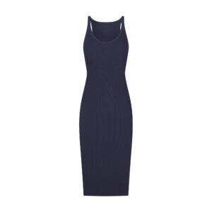 cotton rib tank midi dress