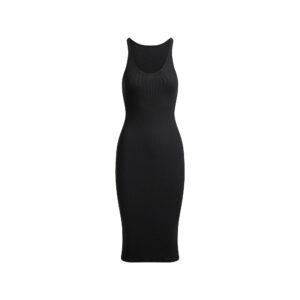 cotton rib tank midi dress