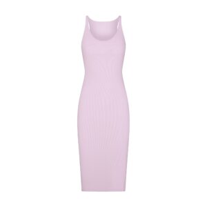 cotton rib tank midi dress