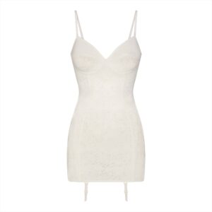 lace shapewear mini slip dress
