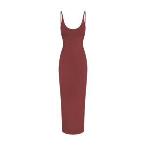 smooth layers scoop neck long dress