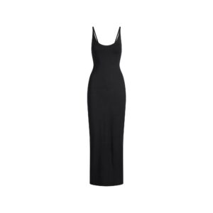 smooth layers scoop neck long dress
