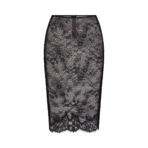 ultra fine lace midi skirt