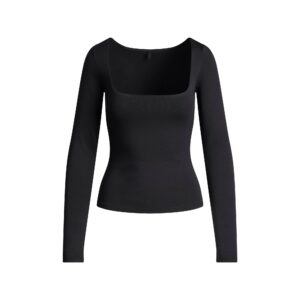 smooth layers square neck top