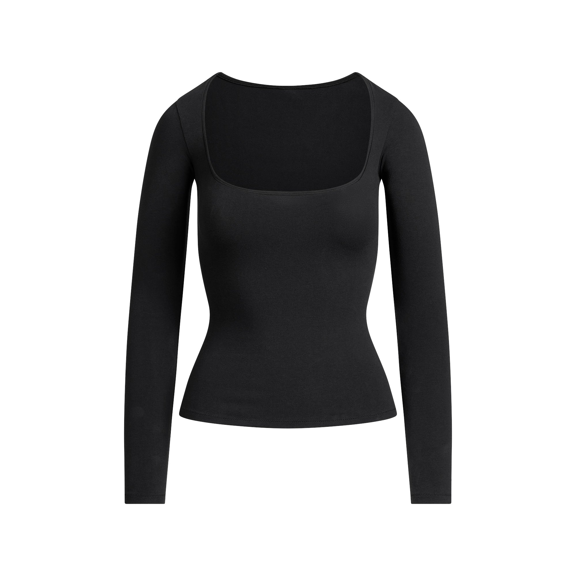 cotton jersey scoop neck long sleeve top cotton jersey scoop neck long sleeve top