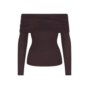 sheer modal off the shoulder top