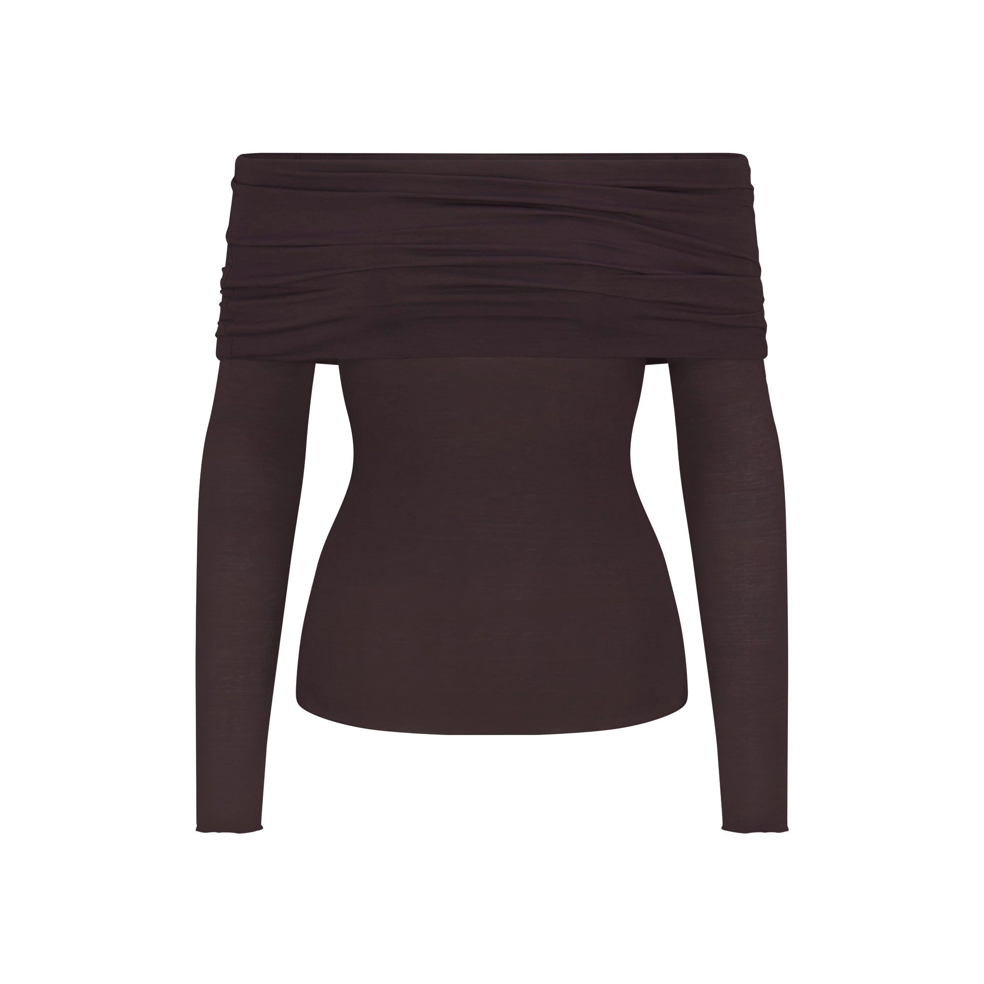 sheer modal off the shoulder top sheer modal off the shoulder top