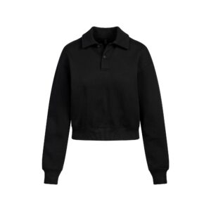 cotton fleece polo sweatshirt