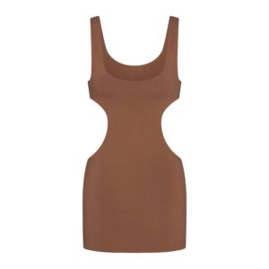 cotton jersey cut out mini dress