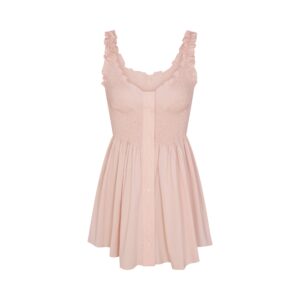 poplin apparel mini smocked dress