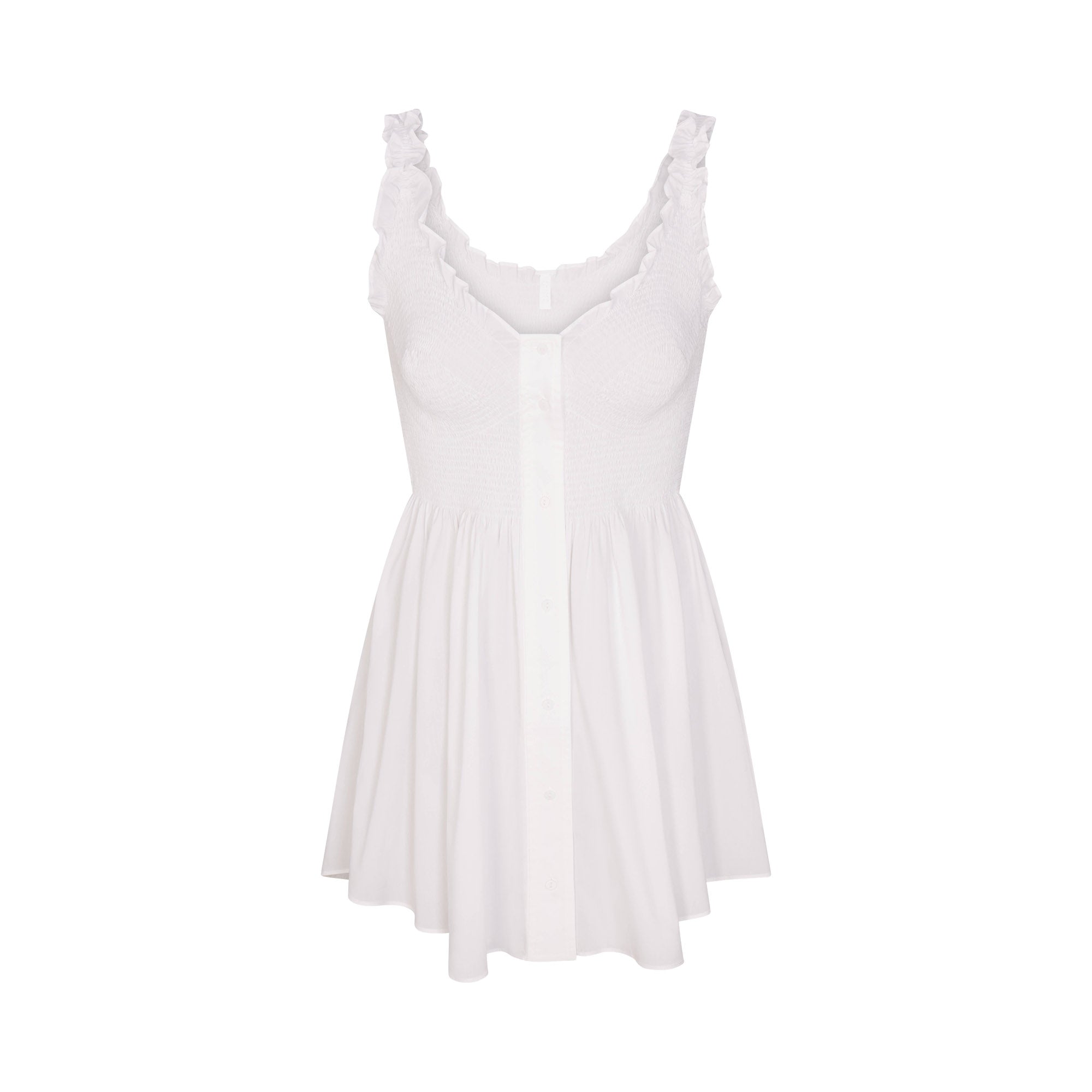 poplin apparel mini smocked dress poplin apparel mini smocked dress