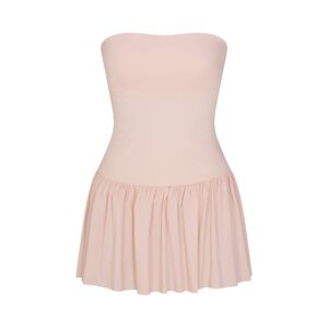 poplin apparel mini tube dress