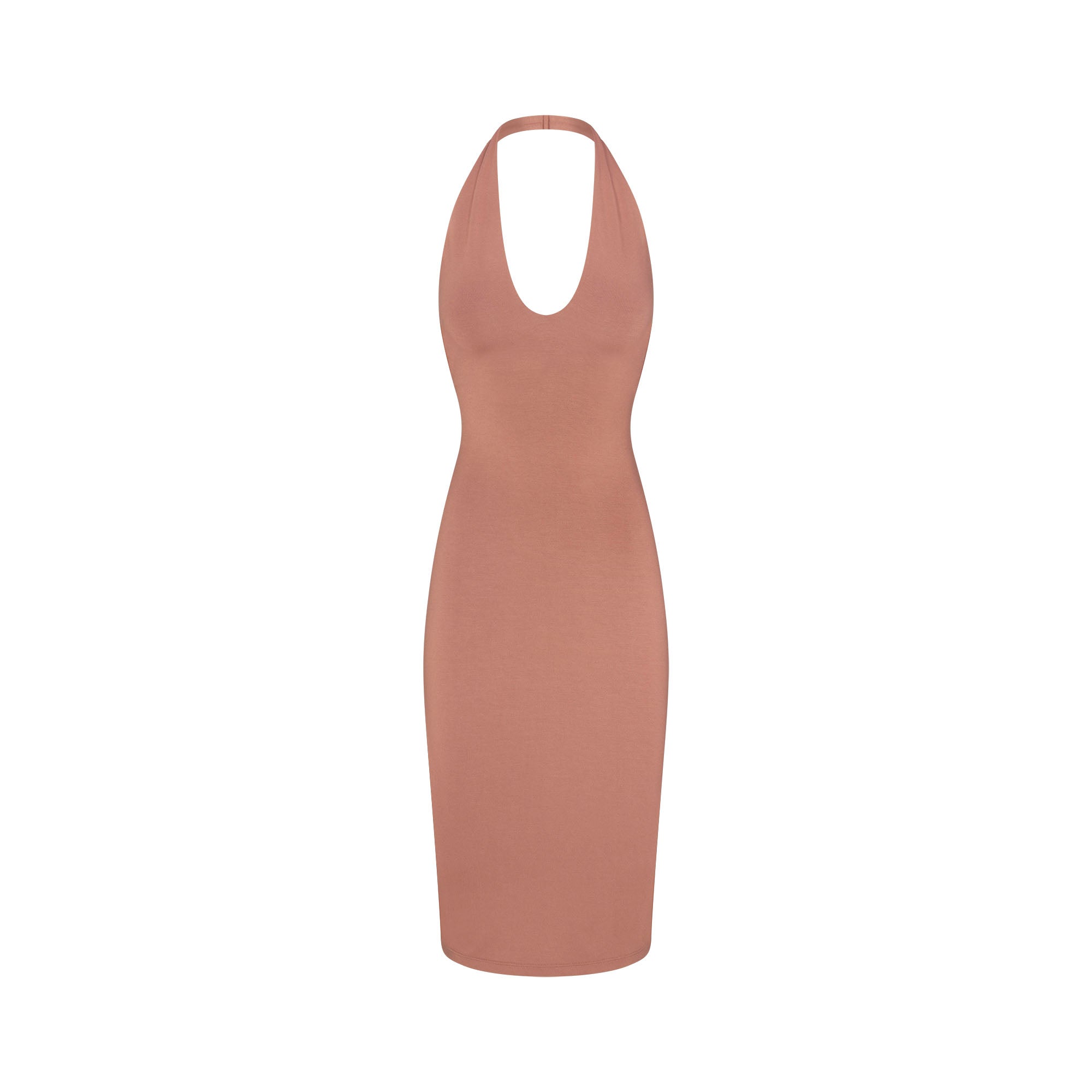 smooth layers plunge halter midi dress smooth layers plunge halter midi dress