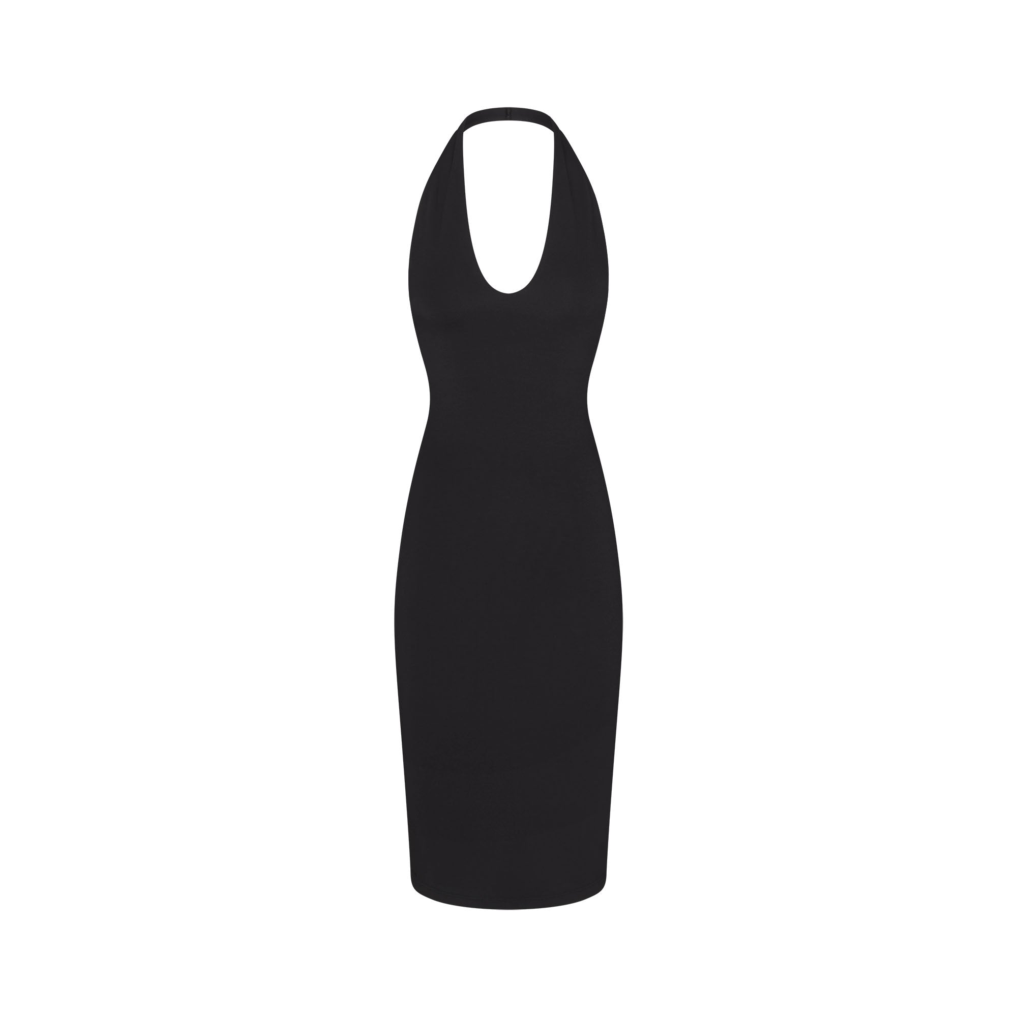 smooth layers plunge halter midi dress smooth layers plunge halter midi dress