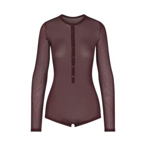 Витрина slinky knit button up henley onesie