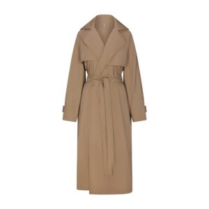 Home woven cotton oversized trench coat