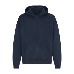Home fleece lounge mens relaxed zip up hoodie
