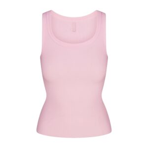 cotton rib scoop neck tank